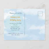 Treinmachinist jongen 2e verjaardagsuitnodiging ka uitnodiging briefkaart (Achterkant)