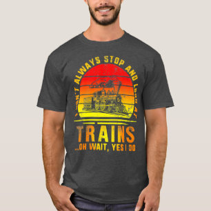 Treinmachinist stoppen en kijken t-shirt