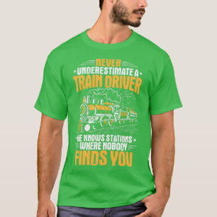 Treinmachinist treinmachinist machinist locomotief t-shirt