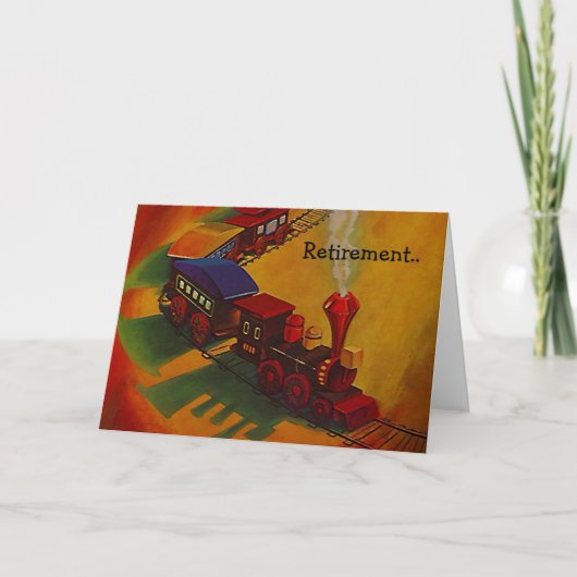 Treinmetafoor-stoomplaat van treinen kaart (Voorkant)