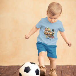 Treinmotor geladen met paaseieren kinder shirts