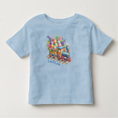 Treinmotor geladen met paaseieren kinder shirts (Voorkant)