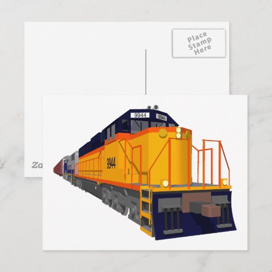 Treinmotor: Klassiek kleurenschema: Briefkaart (Voorkant / Achterkant)