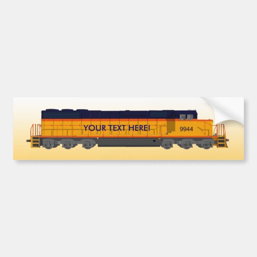 Treinmotor: Klassiek kleurenschema: Bumpersticker (Voorkant)