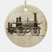 Treinmotor met Antiek Speelgoed Keramisch Ornament (Achterkant)