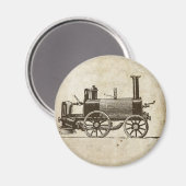 Treinmotor met Antiek Speelgoed Magneet (Voorkant / Achterkant)