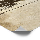 Treinmotor met Antiek Speelgoed Poster (Hoek)