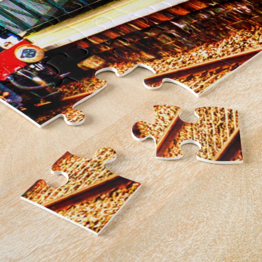 Treinmotor met stoomaandrijving legpuzzel (Zijkant)