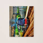 Treinmotor met stoomaandrijving legpuzzel (Verticaal)