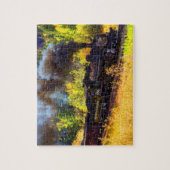 Treinmotor met stoomaandrijving legpuzzel (Verticaal)