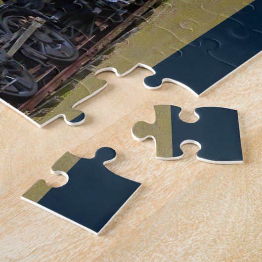 Treinmotor met stoomaandrijving legpuzzel (Zijkant)