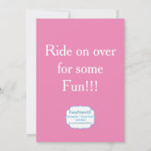 Treinmotor Paarse Streep Roze Polka Dot Verjaardag Kaart (Achterkant)