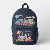 Treinmotor schattig bedrukte rugzak (Voorkant)