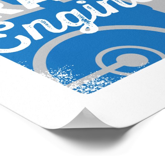 treinmotor | Voertuig Kindercrèche Kunst Poster (Hoek)