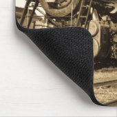 Treinmotoren met  locomotieven muismat (Hoek)