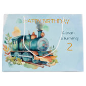 Treinmotorjongen 2e. Birthday Groot Cadeauzakje (Voorkant)