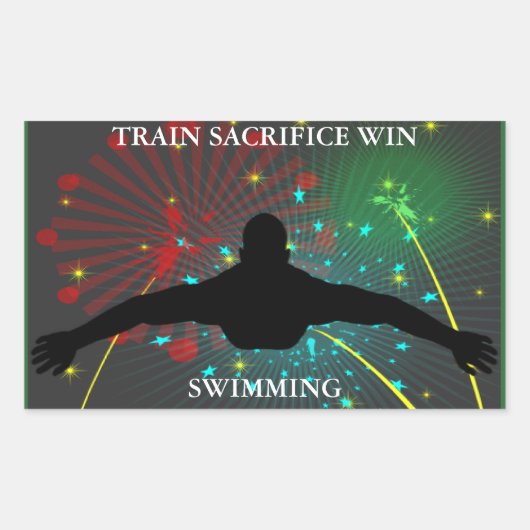 Treinoffer Win Zwemmen Stickers (Voorkant)