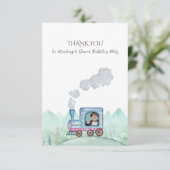  treinontwerp voor kinderen bedankkaart (Staand voorkant)