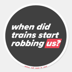 Treinoverval - sticker