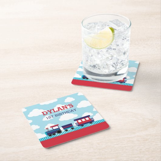 Treinpapier Onderzetters (Navy & Red) - Boys Kinde (Insitu)