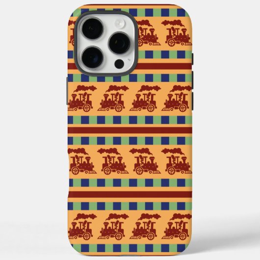 Treinpatroon uit grootmoeders tijd met strepen en Case-Mate iPhone case (Achterkant)