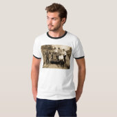  treinpersoneel ongeveer 1890-1910 t-shirt (Voorkant volledig)