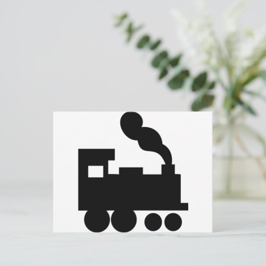 treinpictogram briefkaart (Staand voorkant)