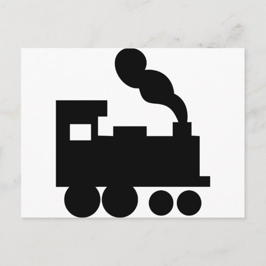 treinpictogram briefkaart (Voorkant)