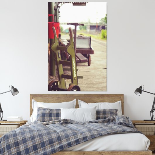  treinplatform canvas afdruk (Insitu (Slaapkamer))