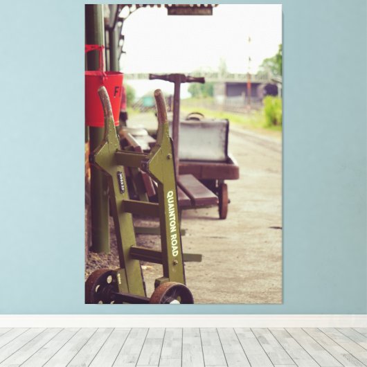  treinplatform canvas afdruk (Insitu (Houten vloer))