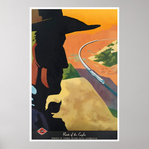 Treinposter Locomotief Print Bern Hill Spoorweg
