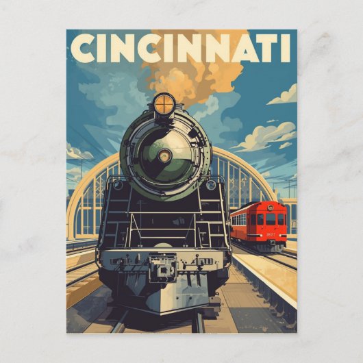  treinreis Cincinnati Briefkaart (Voorkant)