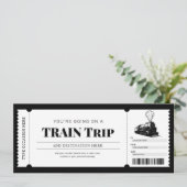 Treinreis Instapkaart Cadeau Ticket Voucher Kaart (Staand voorkant)