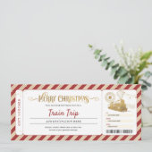 Treinreis Kerst Instapkaart Cadeauticket Kaart (Staand voorkant)