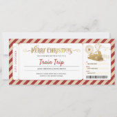 Treinreis Kerstmis Boarding Pass Cadeaubon Kaart (Voorkant)