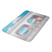 Treinreis met kat badmat (Gekanteld)