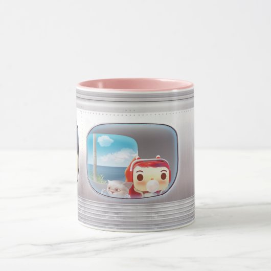 Treinreis met kat mok (Midden)