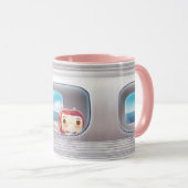 Treinreis met kat mok (Voorkant rechts)