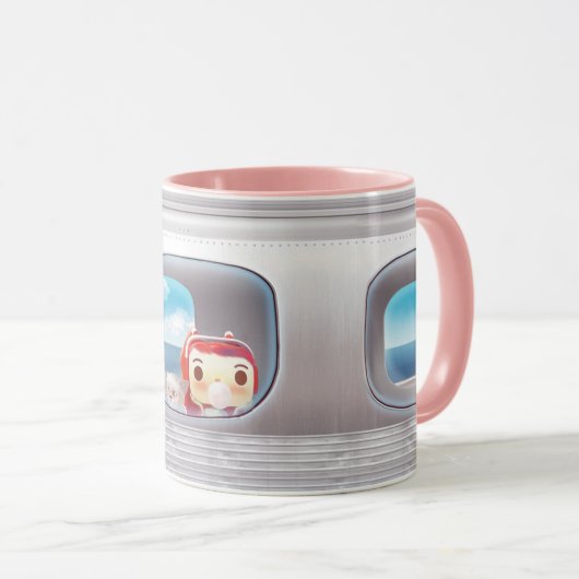 Treinreis met kat mok (Voorkant rechts)