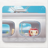 Treinreis met kat muismat (Voorkant)