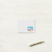 Treinreis met kat post-it® notes (Op bureau)