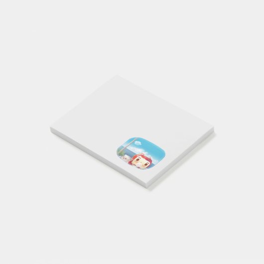 Treinreis met kat post-it® notes (Schuin)