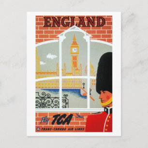 treinreis over Canada Air Lines England Briefkaart