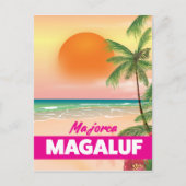 Treinreisposter Magaluf Majorca Briefkaart (Voorkant)