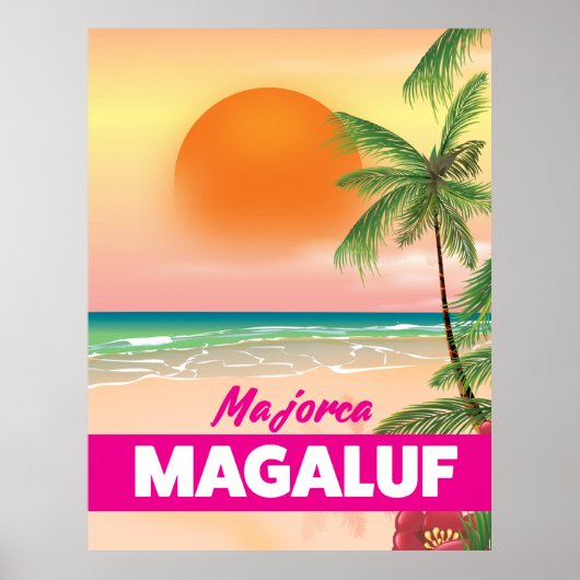 Treinreisposter Magaluf Majorca Poster (Voorkant)
