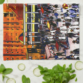  treinreizen in de Atlantische Oceaan Theedoek (Gevouwen)