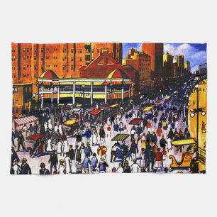 treinreizen in de Atlantische Oceaan Theedoek