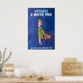 Treinreizen Vintage Reclameposter Poster (Keuken)