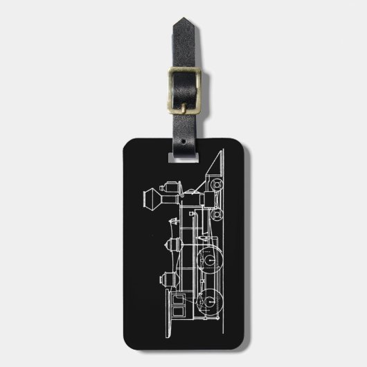 Treinreiziger Bagagelabel (Voorkant verticaal)