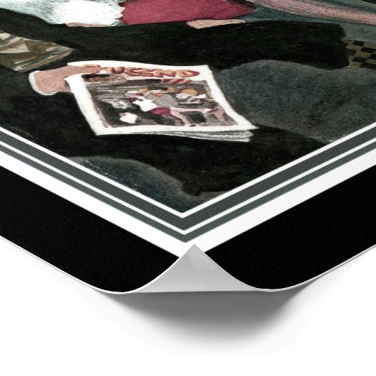 "Treinreizigers" 1922 Art Deco Poster (Hoek)